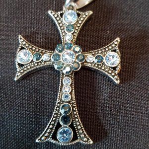 Stunning Jeweled Cross Pendant